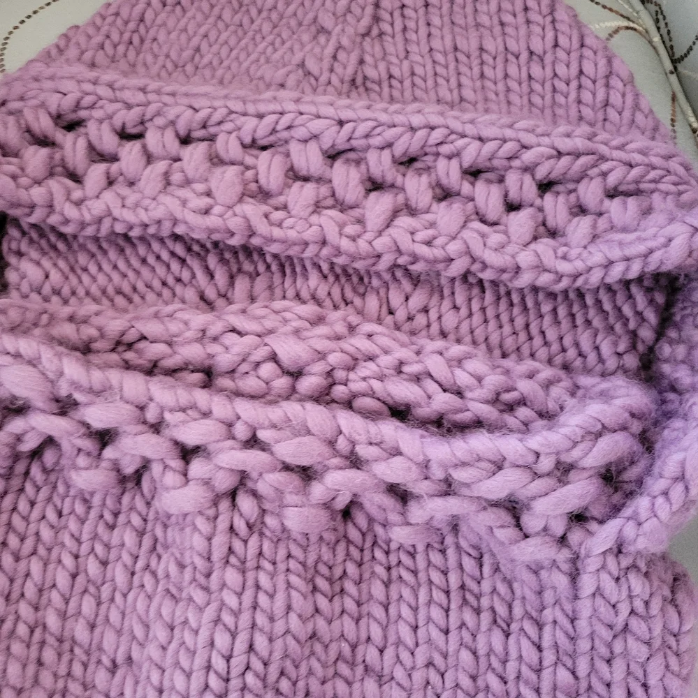 NWT The Third Piece Newbury Hand-Knit Hooded Cowl in Wisteria Purple